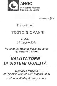 sistema gestione qualità iso 9001